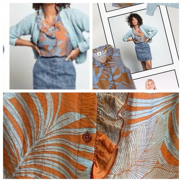 CABI sleeveless topical top - Picture 3 of 8